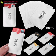 BEBETTFORM 10Pcs Card Protector Sleeve Shield RFID Blocking Aluminium Anti Rfid Wallet