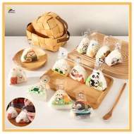 FG 50 Sheets of Triangular Onigiri Plastic Bags for Sushi Rice Cute Onigiri Sushi Rice Packaging Pla