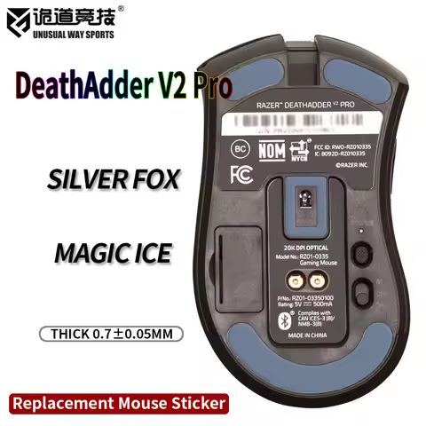 UnusualWaySports Mouse Skates Feet Razer Deathadder V2 Pro X Hyperspeed Cambered Surface PTFE Anti C