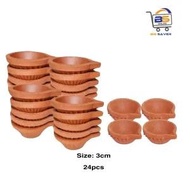 Clay Lamp Agal Vilakku Diya 3cm - 24pcs
