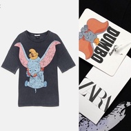 ZARA TRF Trafaluc Disney Dumbo Oversized Cotton BF Tshirt Baggy Korean