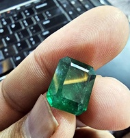 鮮豔的讚比亞祖母綠 9.45 克拉 純天然祖母綠 品質保證 手工祖母綠