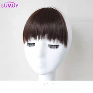 Forehead Fake Fringe Natural Bangs Wigs Piece sideburns Clip thin invisible Hairpiece Dog Gnawing Fr