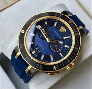 VERSACE V-Extreme Pro 藍色錶盤 藍色矽膠錶帶 石英 男士手錶 VCN010017