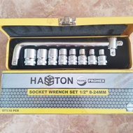 kunci sok set 10 pcs HASSTON PROHEX kunci shock sock socket set - 12