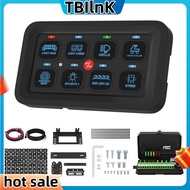 8 Gang Switch Panel RGB LED Light Switch Panel Multifunction Toggle/Momentary/Pulsed Touch Control S