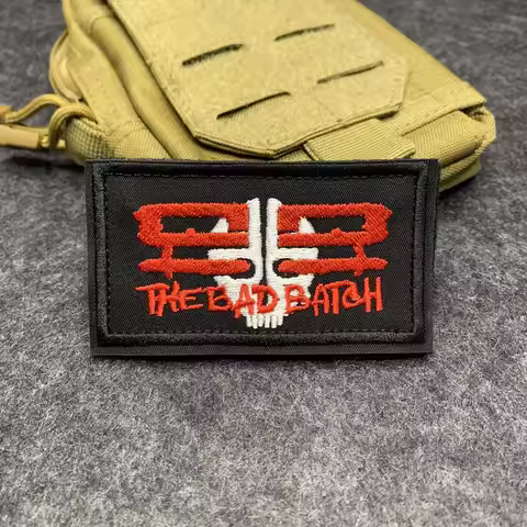 Sci-Fi Clone Trooper Skull "The Bad Batch" Tactics Morale Patch Embroidered Hook Backing for Jacket 