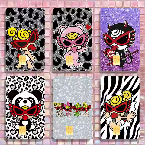 H-Hysteric Cute M-Mini Stickers Credit Visa Debit Bank Charge Card Bus Metro Waterproof Sticker Deca