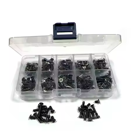 200PCS YFS M3 12.9 GRADE Black Nickel Plated Antirust Screws ASSORTED SET (200PCS) With MINI BOX SCM