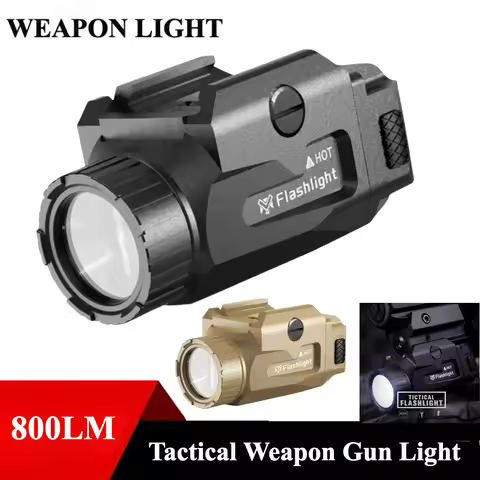 Tactical Weapon Flashlight Metal 800 Lumens LED Strobe Light 20mm GLOCK 17 Airsoft Rifle TLR7 Scout 
