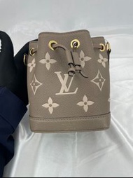 LV NOE Nano Bucket Bag 大象灰 水桶包 斜孭袋 全牛皮
