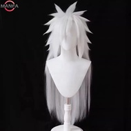 Uchiha Madara Cosplay Wigs Long Black Heat Resistant Synthetic Hair Game Anime Wigs + Wig Cap