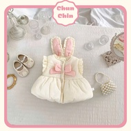 AK080 Chhun Chin | Jacket Gile with Ribbon Chest and Back with Rabbit Ears for Girls 8-19kg