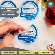 PrintLab 9-15 Sticker Label Packaging Vinyl Food Sticker Waterproof Frozen Food Free Logo Design