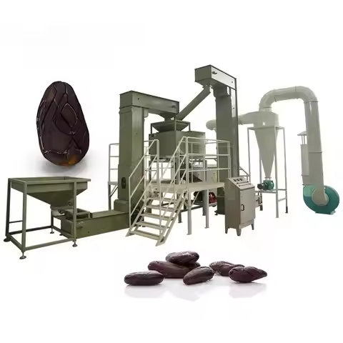 Small Capacity Cacao Bean Cracker and Winnower Skin Remove Shelling Peeling Cocoa Cracking Winnowing