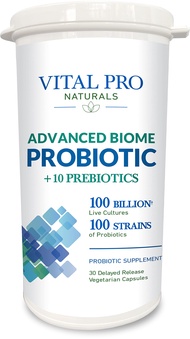 Vital Pro Naturals - Advanced Biome Probiotic Plus Prebiotics 30 Capsules Vital Pro Naturals - Advan