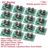 5Pcs DC-DC buck-boost Converter module 3V~15V to 1V~15V 5V 6V 9V 12V 700ma/5W Step Down/UP Adjustabl