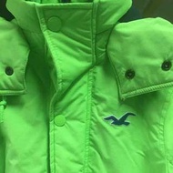 Hollister螢光綠風衣外套