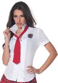Women's School Girl Costume - Fitted Shirt