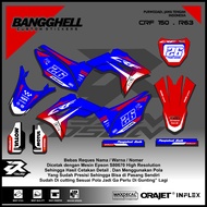 Sticker decal crf 150 L/ Decal crf custom super glossy BOARD CRF 250