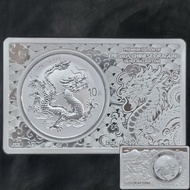 [Very Rare & Collectible] PRC 2025 - / 10 Yuan THE CHINESE BULLION DRAGON COIN IN BAR 2 + 1oz Silver