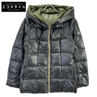 Burberry Blue Label E1F07-463-09 黑色 x 卡其色尼龍雙面羽絨服，38 碼 [二手]