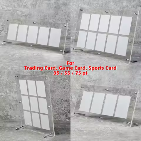 Desktop Display Stand 2/3/4/5/6/8/9/10/12 Cards Holder 35/55/75pt for Pokemon NBA Sports MTG Trading