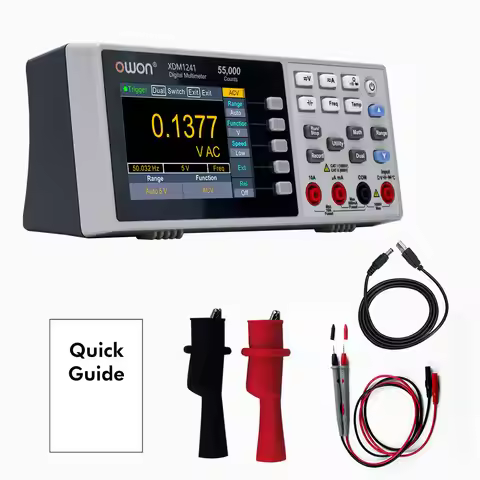 OWON 4 1/2 XDM1041 XDM1241 Digital Meter Portable Bench LCD True RMS DC/AC Current Voltage USB Teste