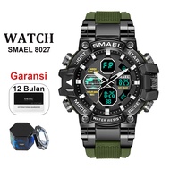 SMAEL #8027 Jam Tangan Sport Analog Digital Pria Wanita