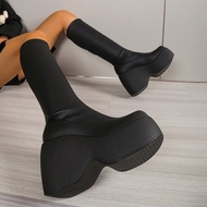 2023 Brand New Gothic Style Sexy Elegant Chunky Platform Women Ankle Boots BIG Size 43 Walking Comfy