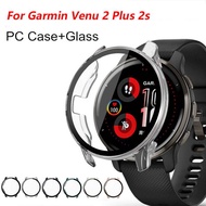 Protector Case For Garmin Venu 2 Plus Vivoactive 4 Full Cover Screen Protector PC Case+Glass For Gar