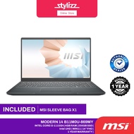 MSI MODERN 14 B11MOU-869MY 14" Laptop (Intel i3-1115G4, 4GB RAM, 512GB SSD, Intel UHD, Win11 Home) -