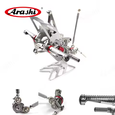 ARASHI Rider Footrest For HONDA CBR600RR Adjustable Rearset Foot Pegs CBR 600 RR 2007 2008 Rear Foot