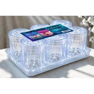 ECOWARE 6pcs Crystal Bekas Kuih Raya Set / Cookies Container / Balang Kuih Raya