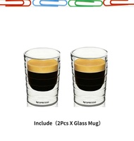 【Thriving】 Nespresso Coffee Mugs Set Double Glass Coffee Cup Transparent Insulated Espresso Cup Heat