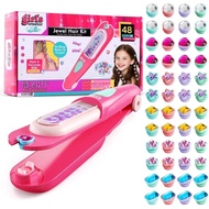 Gem Pen Hair Stamper Kit - 48 Reusable Hair Jewels | Non-Toxic Bedazzler for Girls Ages 3-12 | Party