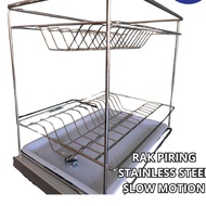 Slow Motion Stainless Steel Dish Rack