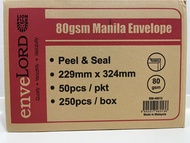 A4 Envelope 9” X 12.75” Brown (250’s)