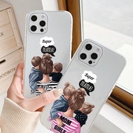1pc Super Mama Pattern TPU Transparent Lightweight Phone Case Compatible With Iphone 16 Pro Max/16 P