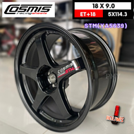 ล้อแม็กขอบ 18x9.0 5รูx114.3 ET+18 CB73.1🚘 ยี่ห้อ Cosmis รุ่น STM(YA5639) 🔥(ราคาต่อ1วง)🔥 ขายยกชุด4วง มาใหม่แท้100!  พร้อมส่งฟรี