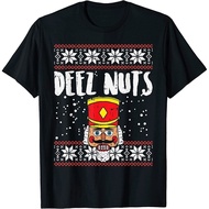 Deez Nuts Nutcracker Funny Ugly Christmas Sweater Meme T-Shirt