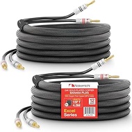 Nakamichi Excel Series 24k Gold Plated Banana Plug with (15 Feet) Speaker Cable Wire 99.9% Oxygen-Fr