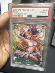 2025 ONE PIECE OP14 JP NAMI 異畫 閃卡 #031 PSA 10