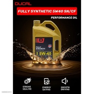 🚗🎁▥♘¤DUCAL FULLY SYNTHETIC Engine Oil 5W40 API SN/CF 4 Litres (FREE Engine Flush &amp; Oil Treatment) 5W40 4L MINYAK HITAM