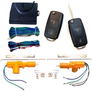 AUTO K ONE   ชุดเซ็นทรัลล็อครถยนต์พร้อมกุญแจรีโมท2ตัว สำหรับรถยนต์ 2 ประตู ใช้ได้กับทุกรุ่น(ที่ร่องก