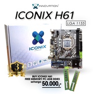 Pc Motherboard H61 ICONIX H61-IT LGA 1155 DDR3 M2 NVME Mainboard