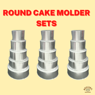 SET ROUND CAKE PAN BENTO MOLDER Aluminum