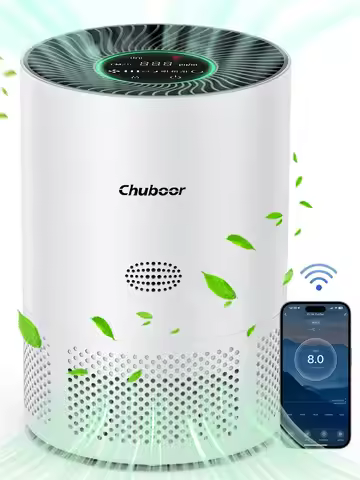 Chuboor Air Purifier for Home Allergies Pet Hair in Bedroom Covers Up to 360 ft² 3-in-1 Filter with