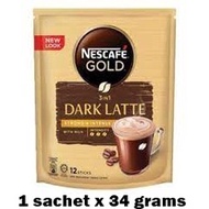 (SACHET) Nescafe Gold 3 in 1 Dark Latte