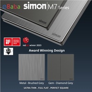SIMON[European Brand] M7 Series Brushed Grey & Diamond Grey Switch / Switches & Socket Outlet 1 gang
